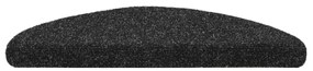 Πατάκια Σκάλας Αυτοκόλ. 10 τεμ. Μαύρα 56x17x3 εκ. Βελονιασμένα - Μαύρο