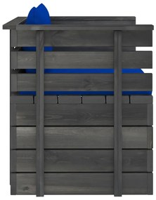 vidaXL Πολυθρόνα Κήπου από Ξύλο Πεύκου με Μαξιλάρια