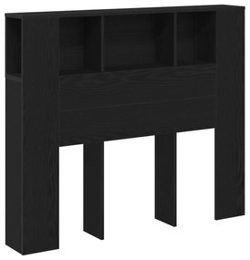 vidaXL Κεφαλάρι Ντουλάπα Μαύρη Βελανιδιά 120x19x104,5 εκ Επεξεργασμένο Ξύλο