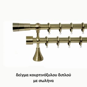 Kουρτινόξυλο Import Φ25 Σειρά A No.6 Χρυσό Ματ Import Hellas, μονό-160cm