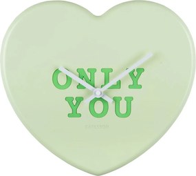 Ρολόι Τοίχου (27x6x30) Karlsson Heart Candy Soft Green