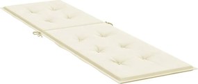 vidaXL Μαξιλάρι Σεζλόνγκ Κρεμ (75+105) x 50 x 4 εκ.