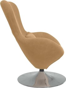 vidaXL Κάθισμα-αυγό Καφέ Βελούδο