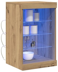vidaXL Μπουφές με LED Φωτισμό Artisan Oak 41x37x67 εκ.