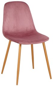 Καρέκλα ArteLibre AUDUBON Ροζ/Χρυσό Ύφασμα/Ξύλο 44x52x85cm