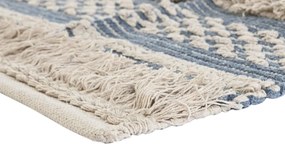 Χαλί DKD Home Decor 230 x 160 x 2 cm Μπλε βαμβάκι Λευκό Boho