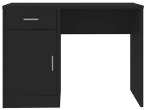 vidaXL Γραφείο με Συρτάρι &amp; Ντουλάπι Μαύρο 100x40x73 εκ. Επεξεργ. Ξύλο