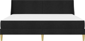vidaXL Σκελετός κρεβατιού με στρώμα Μαύρο 180 x 200 cm Πολυεστέρας