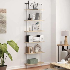 vidaXL Ράφι Βιβλίων 6 επιπέδων 60 x 24 x 203 εκ Επεξεργασμένο ξύλο
