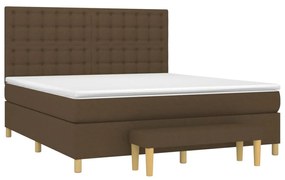 ΚΡΕΒΑΤΙ BOXSPRING ΜΕ ΣΤΡΩΜΑ ΣΚΟΥΡΟ ΚΑΦΕ 180X200 ΕΚ ΥΦΑΣΜΑΤΙΝΟ 3137496