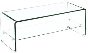 Τραπεζάκι Σαλονιού GLASSER Διάφανο Γυαλί 100x50x43cm