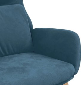 vidaXL Πολυθρόνα Relax Μπλε Βελούδινη