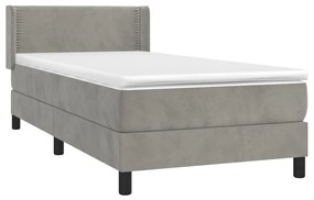 ΚΡΕΒΑΤΙ BOXSPRING ΜΕ ΣΤΡΩΜΑ ΑΝΟΙΧΤΟ ΓΚΡΙ 80X200 ΕΚ. ΒΕΛΟΥΔΙΝΟ 3130865