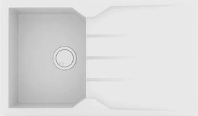 Sanitec Ultra Granite 805 (86x50) - Γρανιτένιος νεροχύτης - Bianco Stone