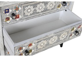 Συρταριέρα DKD Home Decor Κεραμικά Γκρι Λευκό Ξύλο από Μάνγκο (80 x 38 x 80 cm)