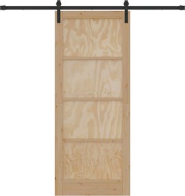 vidaXL Συρόμενη Πόρτα 86 x 211 cm Επεξεργασμένο Ξύλο Φυσικό