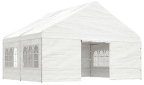 vidaXL Κιόσκι με Τέντα Λευκό 4,46 x 5,88 x 3,75 μ. από Πολυαιθυλένιο