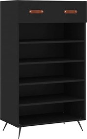 vidaXL Παπουτσοθήκη Μαύρη 60 x 35 x 105 εκ. από Επεξεργασμένο Ξύλο