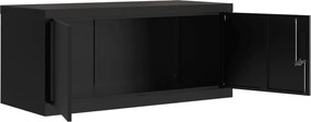 vidaXL Αρχειοθήκη Μαύρη 90 x 40 x 130 εκ. Ατσάλινη