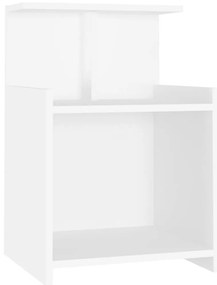 vidaXL Κομοδίνα 2 Τεμαχίων Λευκά 40 x 35 x 60 εκ. από Επεξ. Ξύλο
