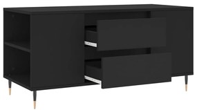 vidaXL Τραπεζάκι Σαλονιού Μαύρο 102x44,5x50 εκ. από Επεξεργασμένο Ξύλο