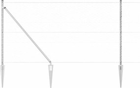 vidaXL Στύλος Περιφράξεων Ασημί 50 x 1,2 μ (δίχτυ 50 χλστ) Ατσάλι
