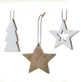 Beauty Home Ξύλινα Κρεαμαστά Στοιχεία Με Σμάλτο 8 cm      ΔΕΝΤΡΟ