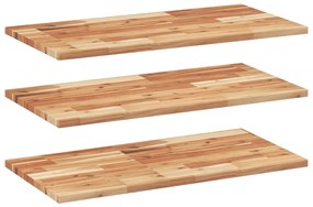 vidaXL Ράφια Κρεμαστά 3 Τεμ. 60x40x2 εκ. Φινίρισμα Λαδιού Μασίφ Ακακία