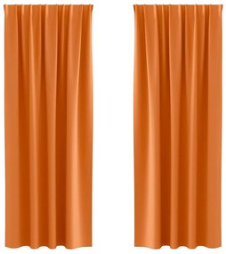 vidaXL Κουρτίνες 2 pcs Φωτεινό Πορτοκάλι 260x140εκ. Πολυεστέρας