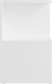 vidaXL Κομοδίνα 2 τεμ. Λευκά 35 x 35 x 55 εκ. από Επεξ. Ξύλο