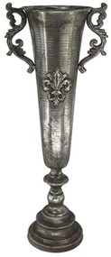 Βάζο Μεταλλικό Αντικέ 15-00-18919 57,5cm Silver Marhome Metal