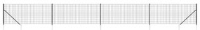 vidaXL Συρματόπλεγμα Περίφραξης Ανθρακί 0,8 x 10 μ. με Καρφωτές Βάσεις