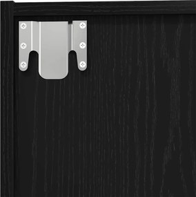 vidaXL Βιβλιοθήκη Μαύρη Οξυά 143 x 30 x 36 εκ. Επεξεργασμένο ξύλο