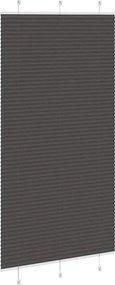 vidaXL Πλισέ περσίδα Μαύρο 110x200 cm Πλάτος υφάσματος 109,4 cm