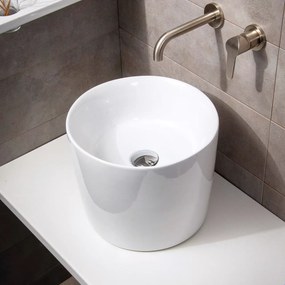 Anafi White Gloss Ø35 - Επιτραπέζιος νιπτήρας
