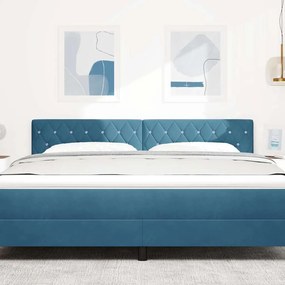 vidaXL Βελούδινο Κεφαλάρι Argyle Σκούρο Μπλε 180 cm Βελούδο