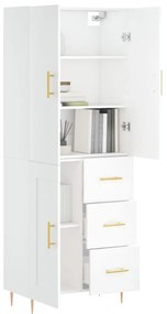 vidaXL Ντουλάπι Λευκό 69,5x34x180 εκ. από Επεξεργασμένο Ξύλο