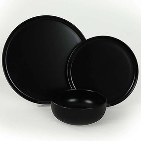 Σερβίτσιο Πιάτα Φαγητού (Σετ 18Τμχ) 275KRM1862 Black Hermia 18 τμχ Ceramic