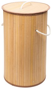 Καλάθι Απλύτων Bamboo Essentials Πτυσσόμενο Στρογγυλό 57Lt - Estia