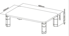 BRATECK επιτραπέζια βάση οθόνης/laptop AMS-6, 17-32", έως 20kg