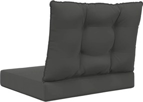 vidaXL Μαξιλάρι Καναπέ Εξωτερικού Χώρου 2 pcs Ανθρακί Πολυεστέρας