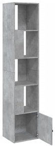 vidaXL Βιβλιοθήκη Γκρι Σκυροδέματος 40x36x189 εκ. Επεξεργ. Ξύλο