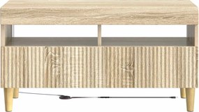 vidaXL Ντουλάπα LED Τηλεόρασης Sonoma Δρυς Επεξεργασμένο Ξύλο