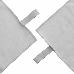 vidaXL Σύνολο πετσέτας αθλητισμού 2 pcs Γκρι ύφασμα