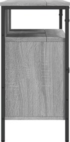 vidaXL Ντουλάπι Νιπτήρα Μπάνιου Γκρι Sonoma 80x30x60 εκ. Επεξ. Ξύλο