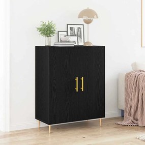 vidaXL Μπουφές Μαύρη δρυς 69.5 x 34 x 90 εκ. Επεξεργασμένο ξύλο