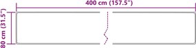vidaXL Χαλί Runner MARSA Πολύχρωμο 80 x 400 εκ. Πολυέστερ και PVC