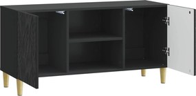 vidaXL Ντουλάπι TV 102 x 34,5 x 50 εκ. Μαύρο Επεξεργασμένο Ξύλο