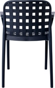 DENON Πολυθρόνα Στοιβαζόμενη PP-UV Ανθρακί   1τμχ