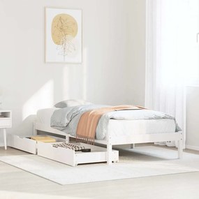 vidaXL Σκελετός Κρεβ. Χωρίς Στρώμα Λευκό 90x190 εκ Μασίφ Πεύκο